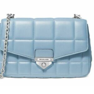 NWT Michael Kors Michael Kors Soho Chain Quilted leather Silver Shoulder